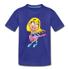 Guitar Girl Cartoon Kids T-Shirt - royal blue