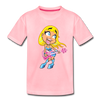 Guitar Girl Cartoon Kids T-Shirt - pink