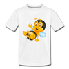 Bumble Bee Cartoon Kids T-Shirt - white