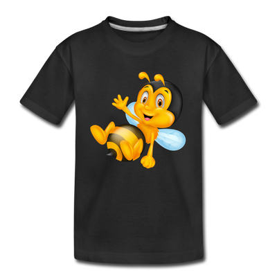 Bumble Bee Cartoon Kids T-Shirt - black
