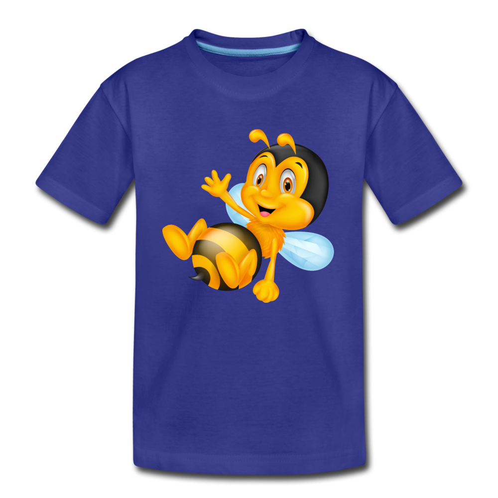 Bumble Bee Cartoon Kids T-Shirt - royal blue