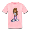 Cartoon Girl Kids T-Shirt - pink