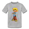 Cartoon Boy Kids T-Shirt - heather gray