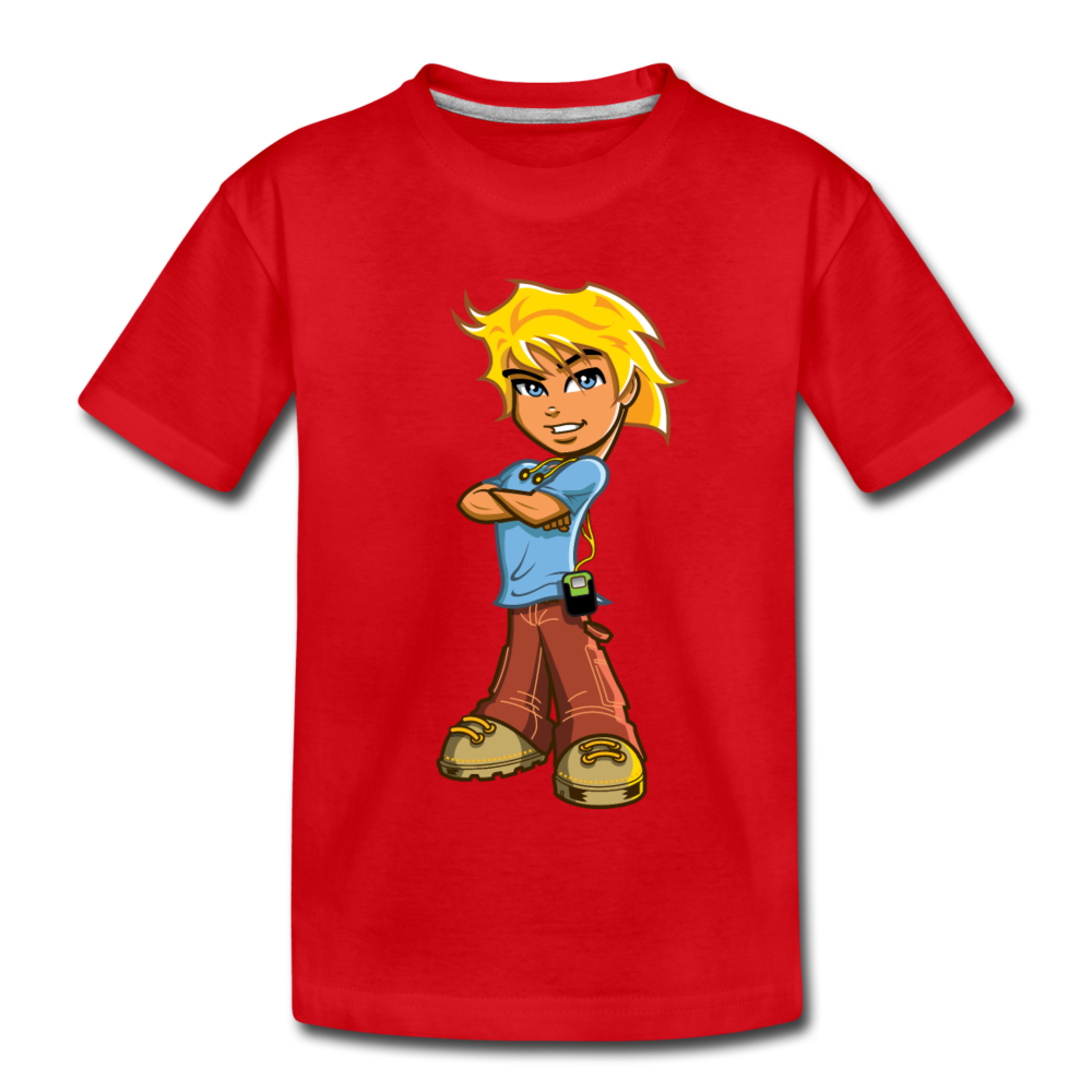 Cartoon Boy Kids T-Shirt - red
