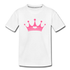 Pink Princess Crown Kids T-Shirt - white