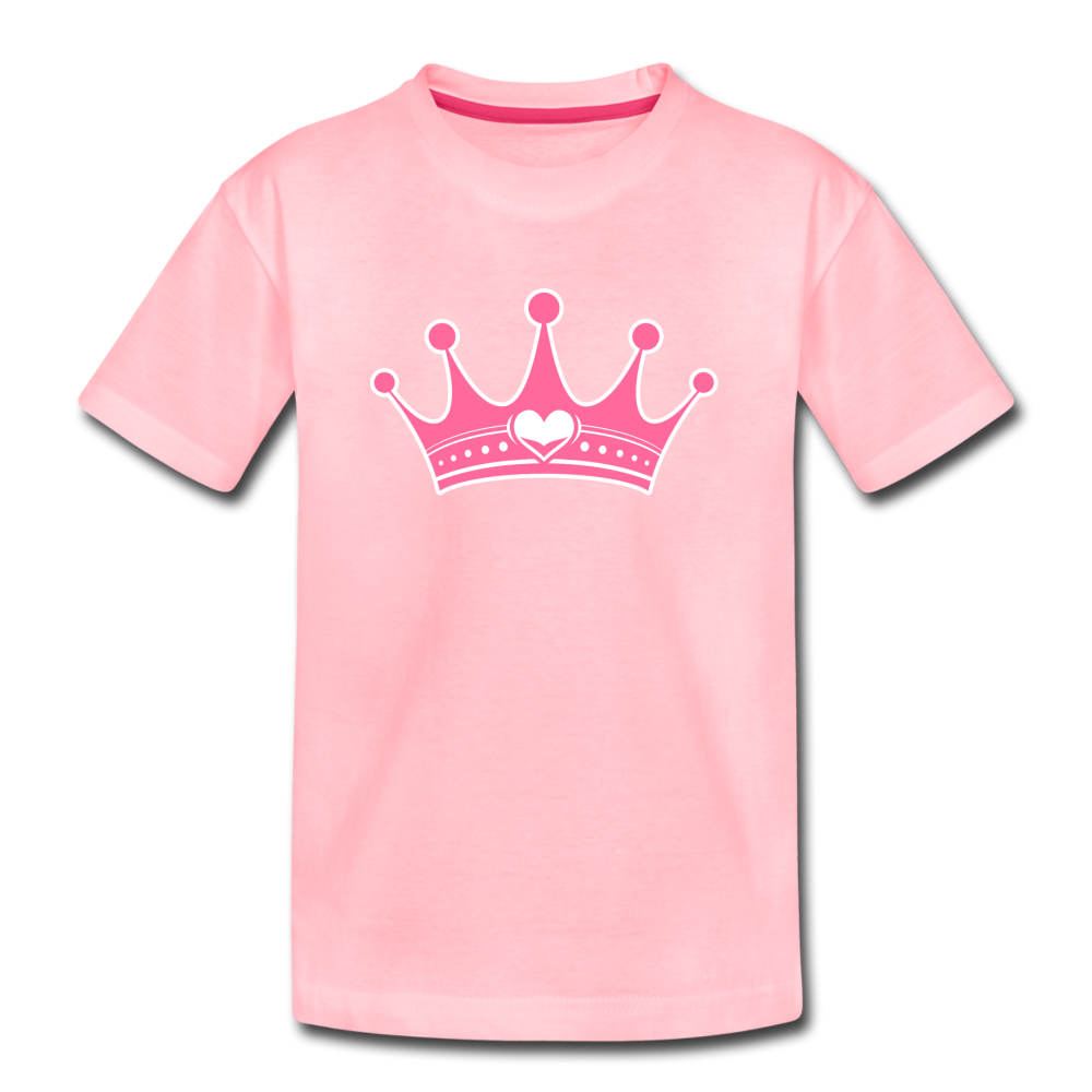 Pink Princess Crown Kids T-Shirt - pink