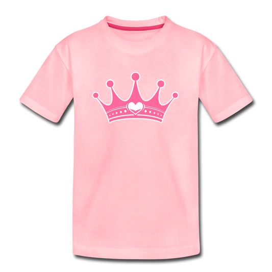 Pink Princess Crown Kids T-Shirt - pink