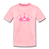 Pink Princess Crown Kids T-Shirt - pink