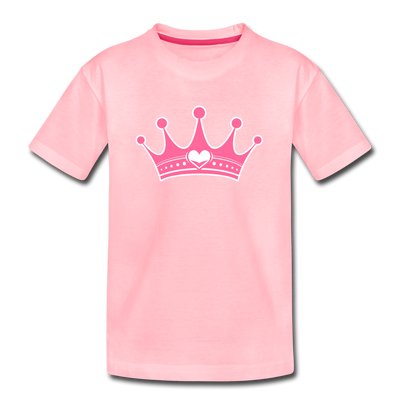 Pink Princess Crown Kids T-Shirt - pink