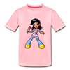 Singing Girl Cartoon Kids T-Shirt - pink