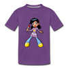 Singing Girl Cartoon Kids T-Shirt - purple