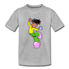 Dancing Girl Cartoon Kids T-Shirt - heather gray