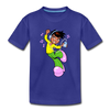 Dancing Girl Cartoon Kids T-Shirt - royal blue
