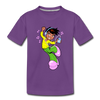 Dancing Girl Cartoon Kids T-Shirt - purple