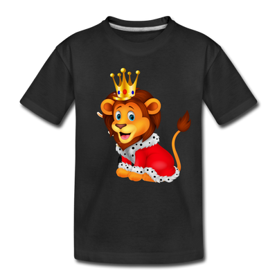 Lion King Crown Cartoon Kids T-Shirt - black