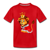 Lion King Crown Cartoon Kids T-Shirt - red