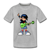 Guitar Girl Cartoon Kids T-Shirt - heather gray
