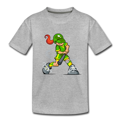 Softball Girl Kids T-Shirt - heather gray