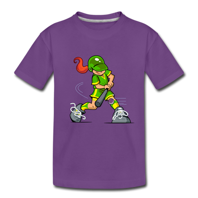Softball Girl Kids T-Shirt - purple