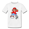 Soccer Boy Cartoon Kids T-Shirt - white