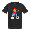 Soccer Boy Cartoon Kids T-Shirt - black