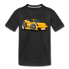 Yellow Sports Car Kids T-Shirt - black