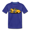 Yellow Sports Car Kids T-Shirt - royal blue