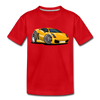Yellow Sports Car Kids T-Shirt - red