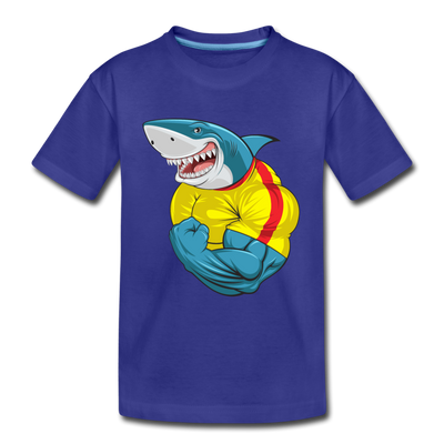 Buff Shark Kids T-Shirt - royal blue