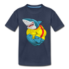 Buff Shark Kids T-Shirt - navy