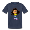 Cartoon Girl Kids T-Shirt - navy
