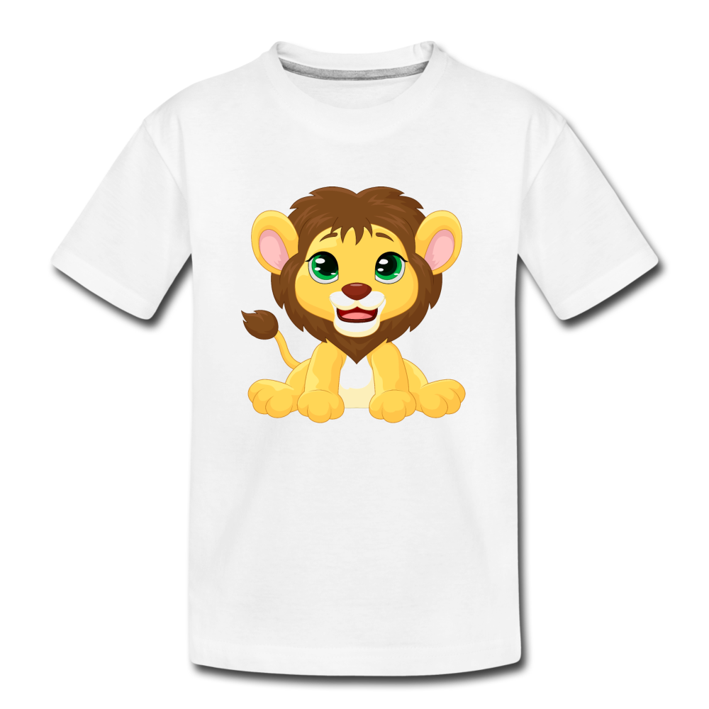 Lion Cub Cartoon Kids T-Shirt - white
