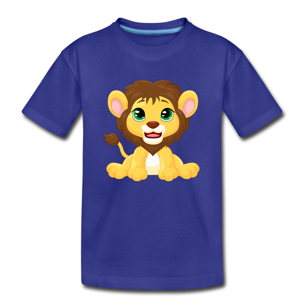 Lion Cub Cartoon Kids T-Shirt - royal blue
