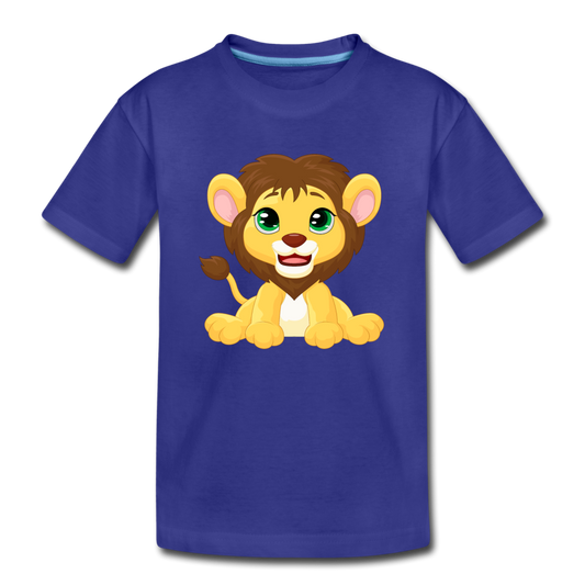 Lion Cub Cartoon Kids T-Shirt - royal blue