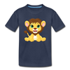 Lion Cub Cartoon Kids T-Shirt - navy