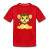 Lion Cub Cartoon Kids T-Shirt - red