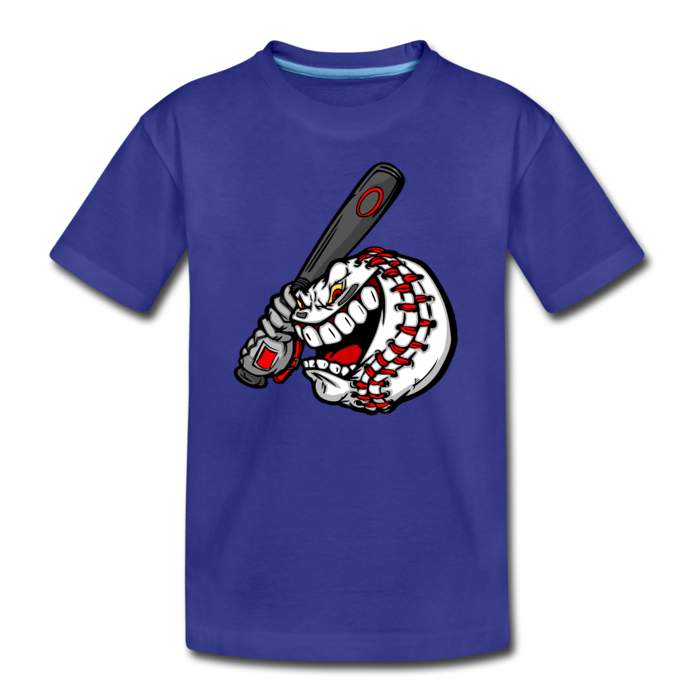 Baseball Swinging Bat Kids T-Shirt - royal blue