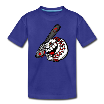 Baseball Swinging Bat Kids T-Shirt - royal blue