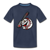 Baseball Swinging Bat Kids T-Shirt - navy