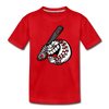 Baseball Swinging Bat Kids T-Shirt - red