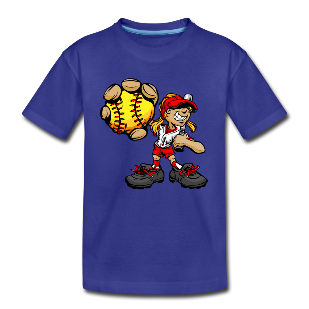 Baseball Girl Kids T-Shirt - royal blue
