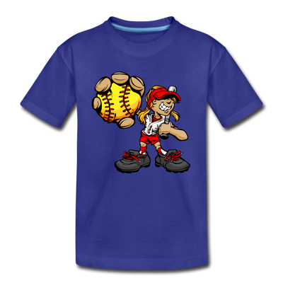 Baseball Girl Kids T-Shirt - royal blue