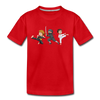 Martial Arts Cartoons Kids T-Shirt - red