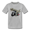 Dinosaur Motorcycle Kids T-Shirt - heather gray