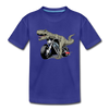 Dinosaur Motorcycle Kids T-Shirt - royal blue
