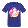 Pink Unicorn Kids T-Shirt - royal blue