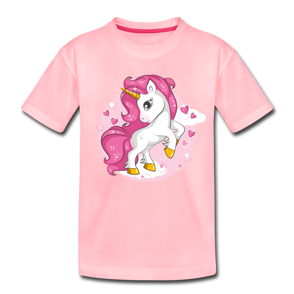 Pink Unicorn Kids T-Shirt - pink