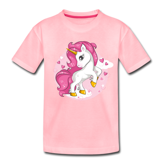 Pink Unicorn Kids T-Shirt - pink
