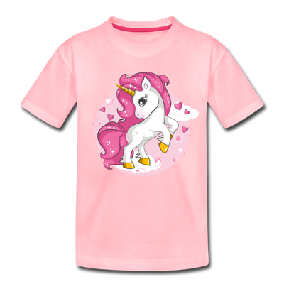 Pink Unicorn Kids T-Shirt - pink
