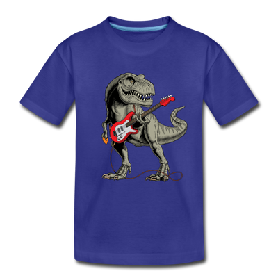 Guitar Dinosaur Kids T-Shirt - royal blue